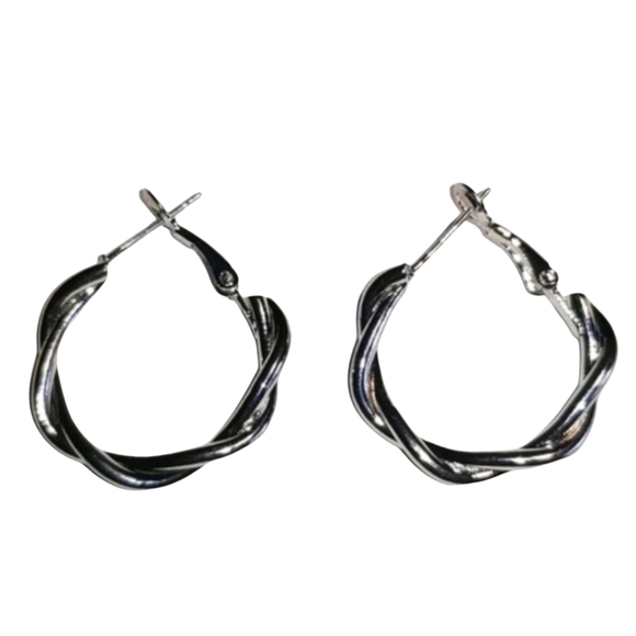 Twist Hoop Earrings - Picture 1 of 3